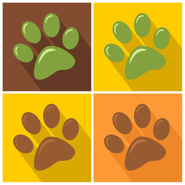 Paw Print Icono moderno — Vector de stock