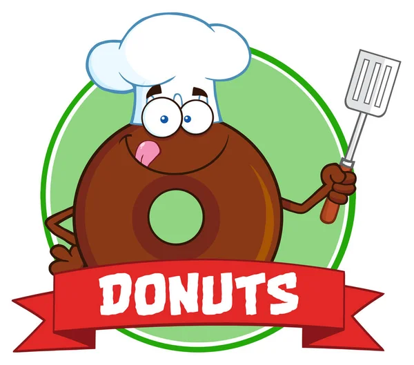 Personagem de desenhos animados feliz Donut . — Vetor de Stock