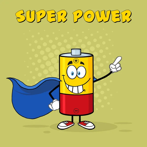 Personagem dos desenhos animados da bateria — Vetor de Stock