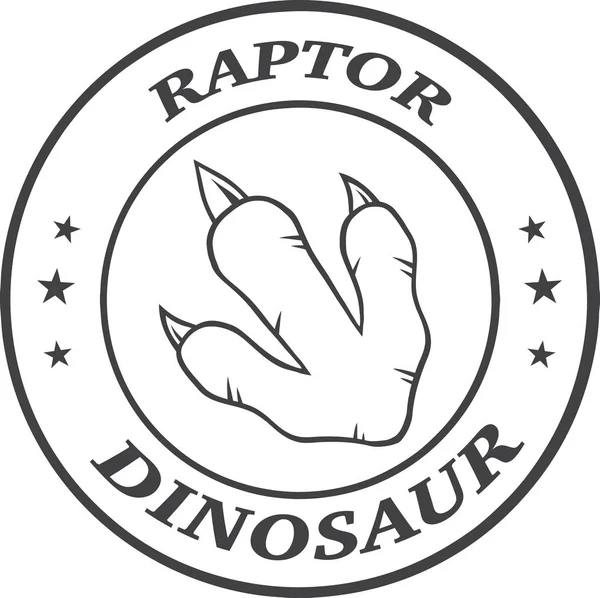 Dinosaur voetafdruk cirkel — Stockvector