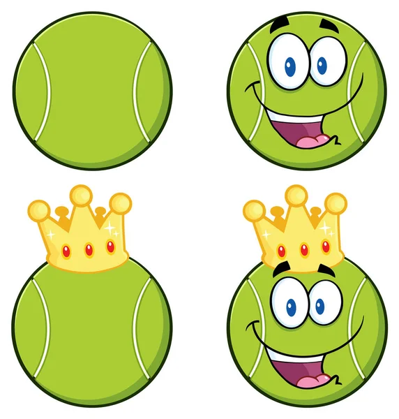 Tennisball gesichtsloser Cartoon — Stockvektor