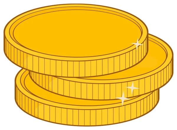 Stos złotych monet — Wektor stockowy