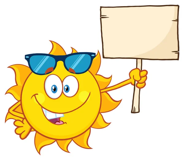 夏太陽漫画 — ストックベクタ
