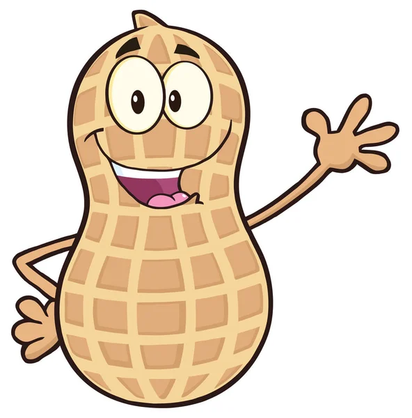 Peanut Cartoon Character — Stock Vector