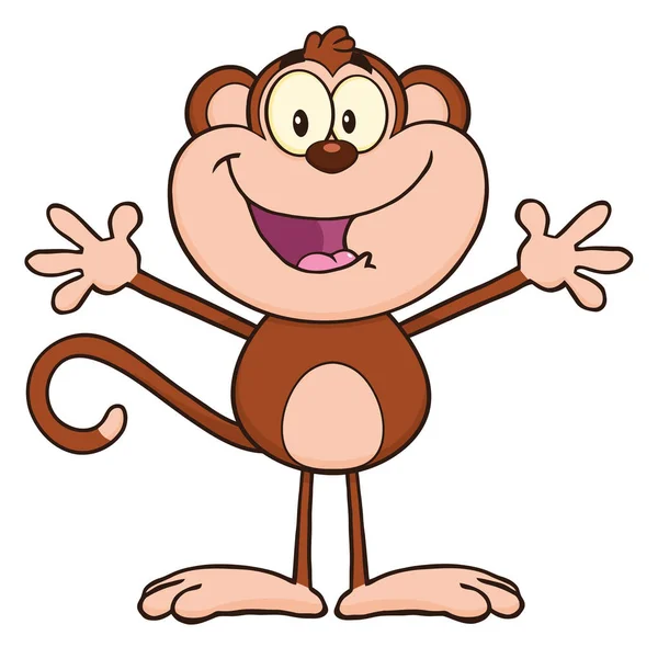 Monkey Cartoon Character — Stock Vector