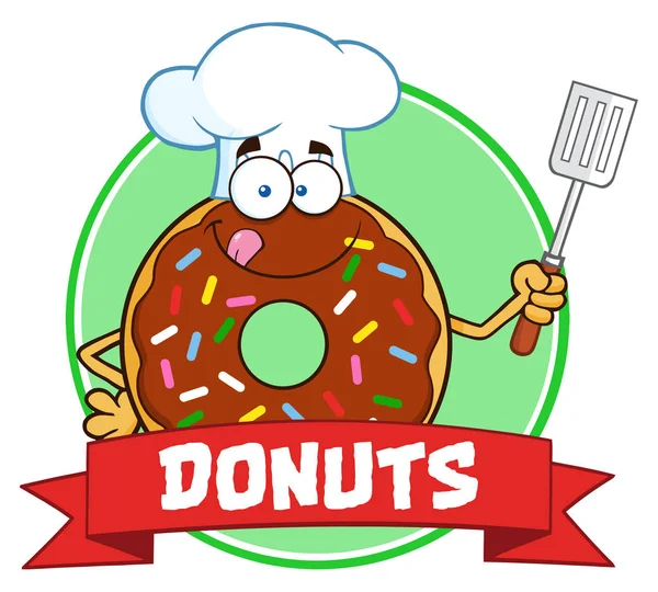Happy  Donut Cartoon Character. — Stock Vector