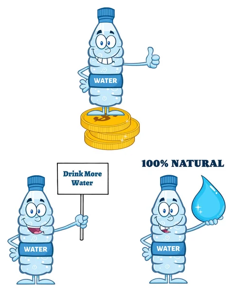 Bouteille plastique eau — Image vectorielle
