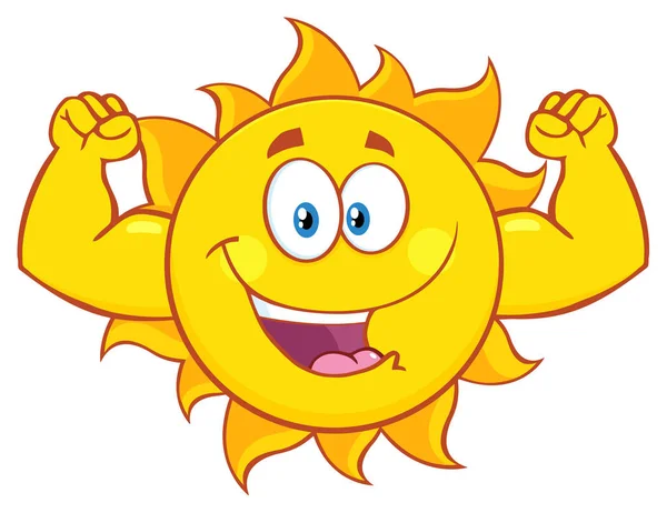 Happy Sun Cartoon — Stock Vector