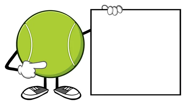 Tennis Ball Cartoon Maskottchen — Stockvektor