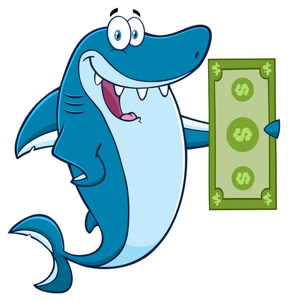 Mascotte de requin dessin animé — Image vectorielle
