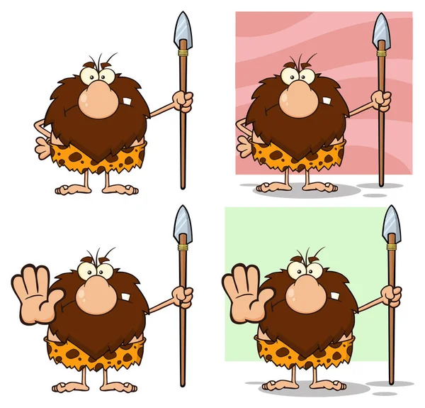 Amuzant Male Caveman — Vector de stoc