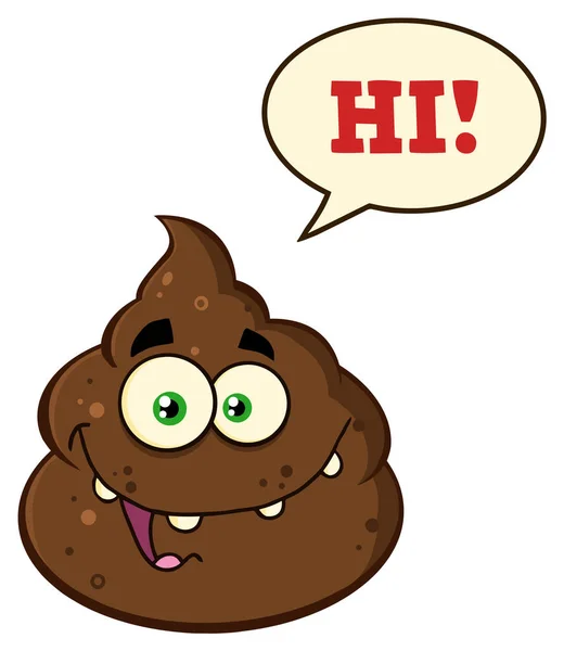 Happy Poop Cartoon Mascot Character — Stock Vector