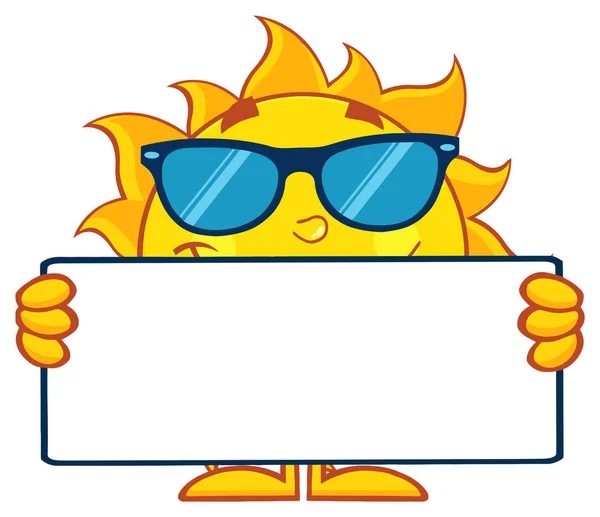 Schattig Sun stripfiguur mascotte — Stockvector