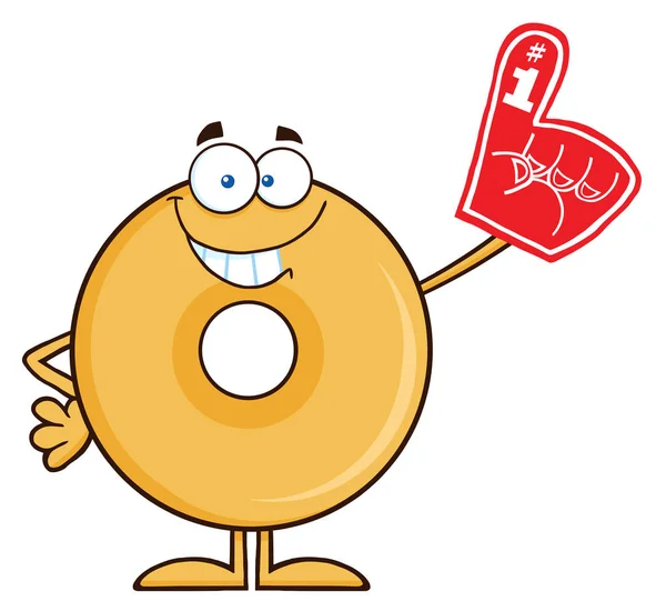 Happy Donut personaggio dei cartoni animati . — Vettoriale Stock