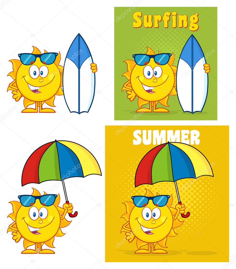 Sun Cartoon Mascot Character 