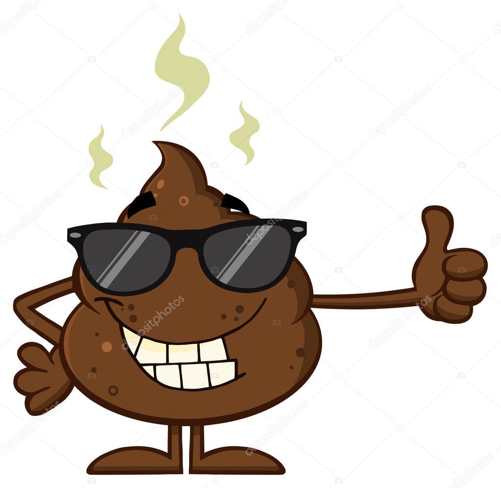 Smiling Poop Cartoon Mascot Character 