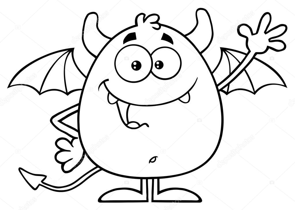 Angry Devil Cartoon Character 
