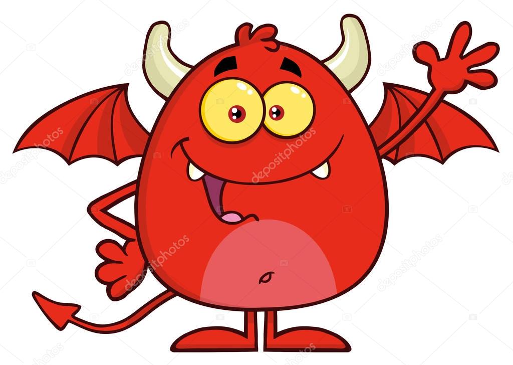 Angry Devil Cartoon Character 