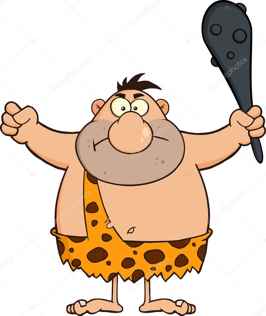 Funny Caveman Cartoon Character