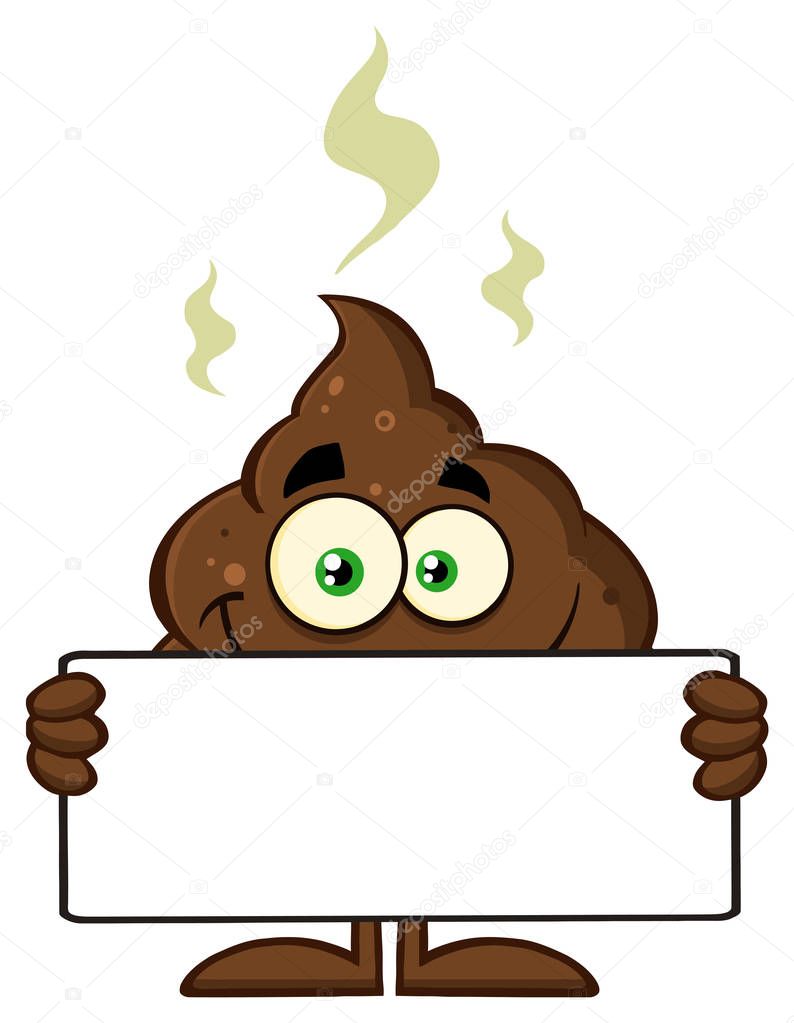 Smiling Funny Poop Cartoon Character 