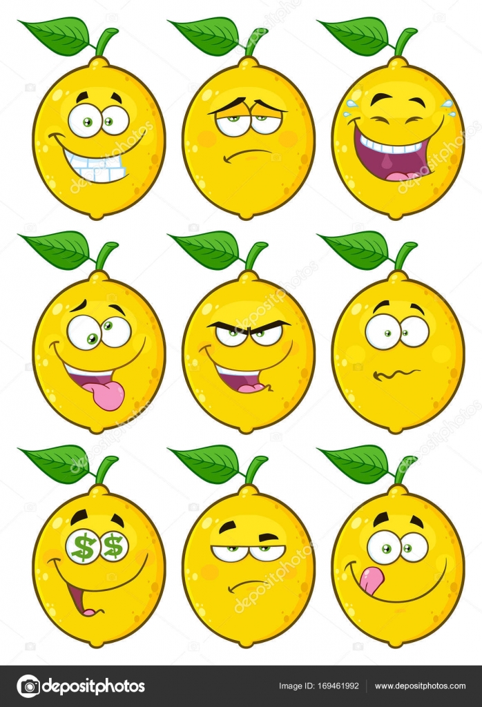 Emotional Lemons Set Stock Vector Image by ©HitToon #169461992