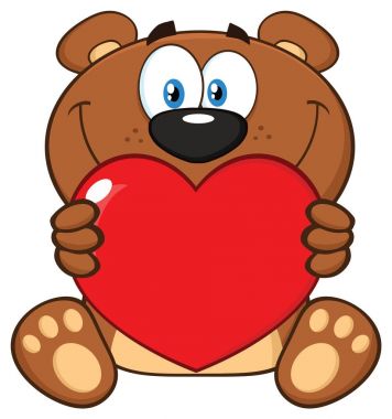 kalp elinde oyuncak ayı 