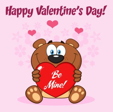 kalp elinde oyuncak ayı 