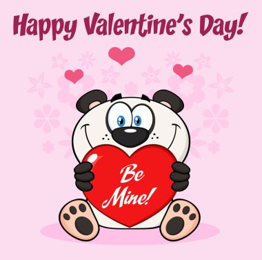 Kalp tutan Panda Bear