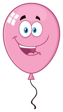 Mutlu pembe balon