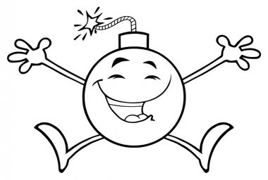 Mutlu çizgi film bomba atlama