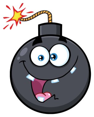 Çizgi film bomba gülümseyen
