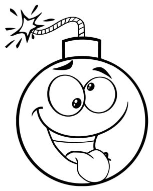 Deli çizgi film yüz bomba