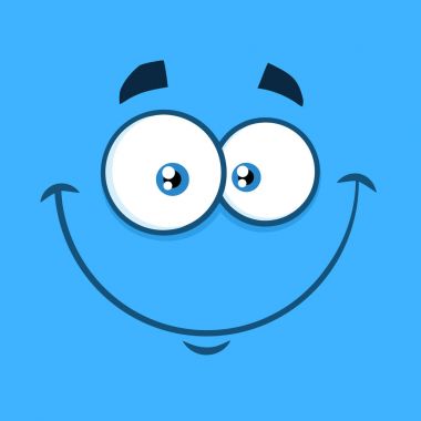 karikatür yüzü gülüyor