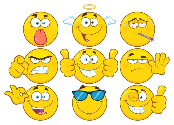 Set of face expressions — Stock Vector