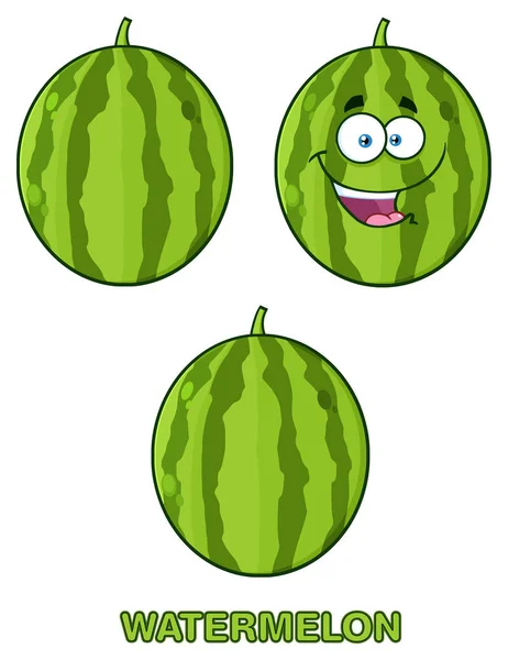 Conjunto de ícones de melancias — Vetor de Stock