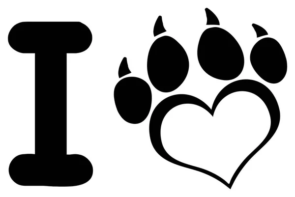 Paw Print met Claws Logo — Stockvector