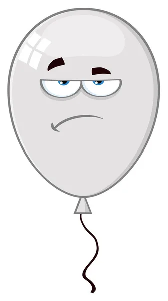 Grumpy Gray Balloon — Stock Vector