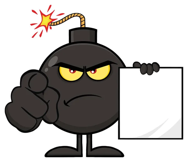 Angry Bomb Holding signe — Image vectorielle