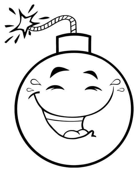 笑卡通脸炸弹 — 图库矢量图片