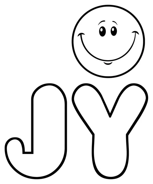 Joy Logo s veselý obličej — Stockový vektor