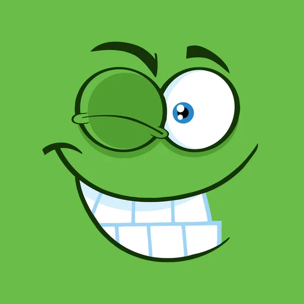 Smiling Cartoon Face — Stock Vector
