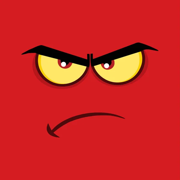 Aggressive Cartoon Face — Stock Vector