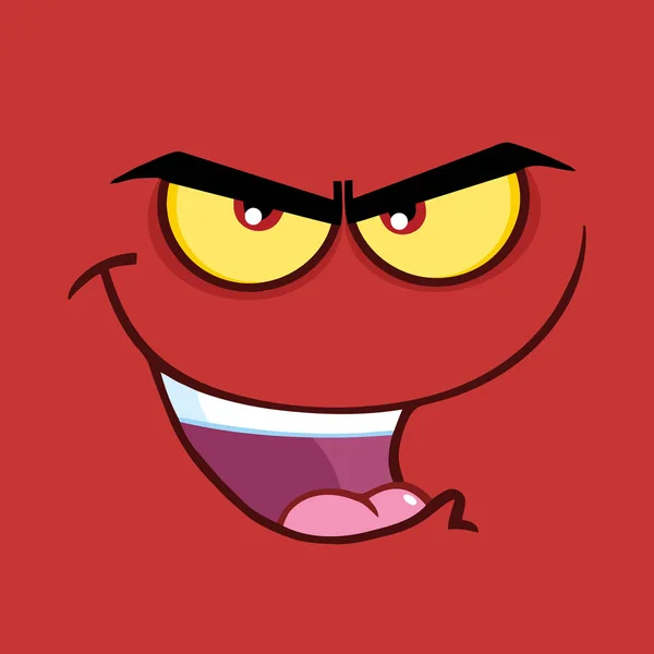 Böses Cartoon-Gesicht — Stockvektor