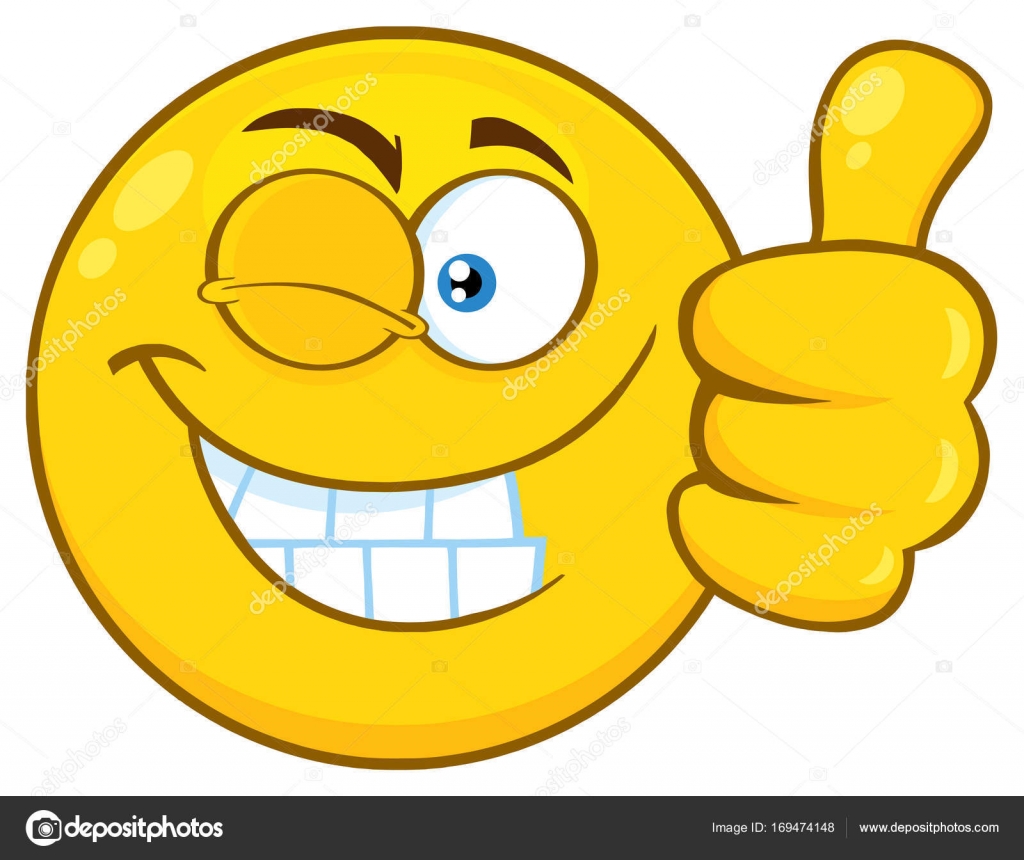 Cartoon Face With Thumb Up Stock Vector by ©HitToon 169474148, image size:1024x860