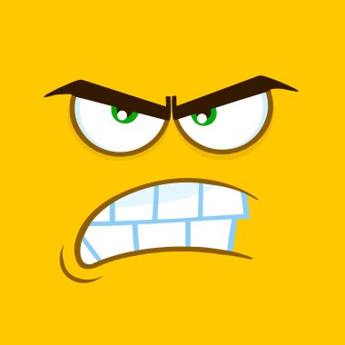 Agresif karikatür yüz