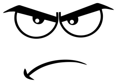 Grumpy Cartoon Face clipart