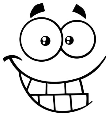 karikatür yüzü gülüyor