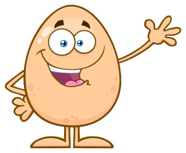 Yumurta karakter sallayarak