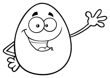 Yumurta karakter sallayarak