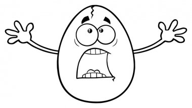 Kırık yumurta karakter korkuttu